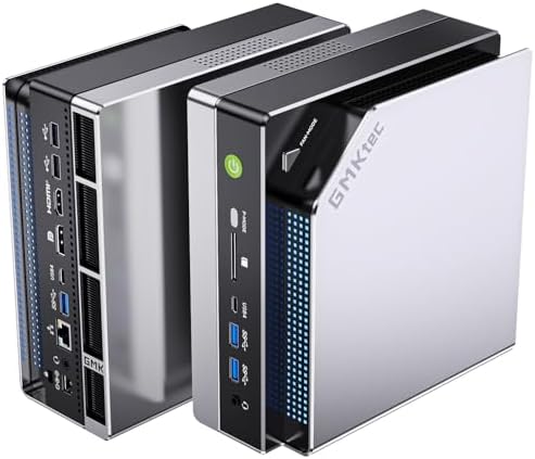 GMKtec EVO-X2 AI Mini-PC AMD Ryzen AI Max+ 395 (bis zu 5,1GHz) Mini Gaming PC, 128GB LPDDR5X 8000MHz (16GB*8), 2TB PCIe 4.0 SSD, 8K-Display für Vier Bildschirme, WiFi 7 & USB4, SD-Kartenleser 4.0