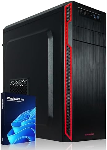 Greed Multimedia V2 PC with AMD Ryzen 5 5600GT – Fast Calculator + Computer for Office & Home Office with 4.6 GHZ, 32 GB RAM/Memory – 1TB SSD – DVD+RW – USB 3.1 – Wi-Fi, Includes Windows 11 Pro