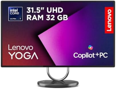 Lenovo Yoga All in One PC | 31.5" UHD Display | Intel Core Ultra 7 258V | 32GB RAM | 1TB SSD | NVIDIA GeForce RTX 4050 | Windows 11 Pro | QWERTZ | grau | inkl. Tastatur & Maus | 2 Jahre Premium Care