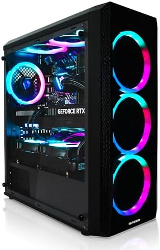 Greed® MK2 Pro – High End Gaming PC – AMD Ryzen 7 5700X + Nvidia Geforce RTX 5070 12 GB – Schneller RGB Computer + 4K Rechner mit 4,6 GHZ – 32 GB DDR4 RAM – Wasserkühlung – 1TB SSD – WLAN + W11 Pro