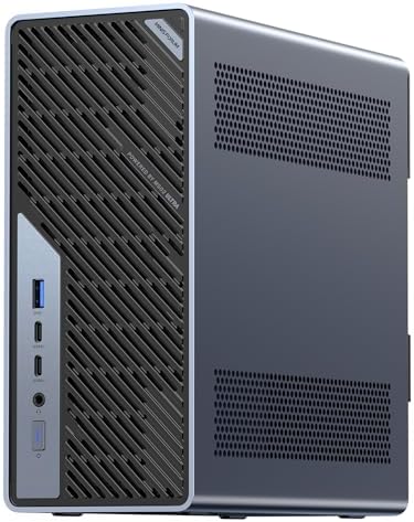 MINIS FORUM MS-02 Ultra Workstation Mini PC, Intel Core Ultra 9 285HX (24C/24T, bis zu 5.5GHz), 192GB RAM, 2TB SSD,PCIe 5.0 x16, 4× DDR5(ECC), 4× M.2, USB4 v2, Dual 25GbE+10GbE+2.5GbE(vPro), Wi-Fi 7